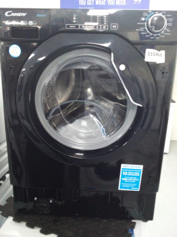 Candy CBW49D1BBE Integrated 9Kg Washing Machine Black - D Rated #333400