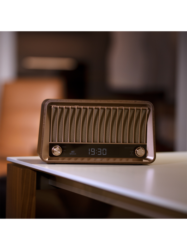 Philips TAVS700 Bluetooth DAB+ Radio - Vintage Design, Brown #296966 |
