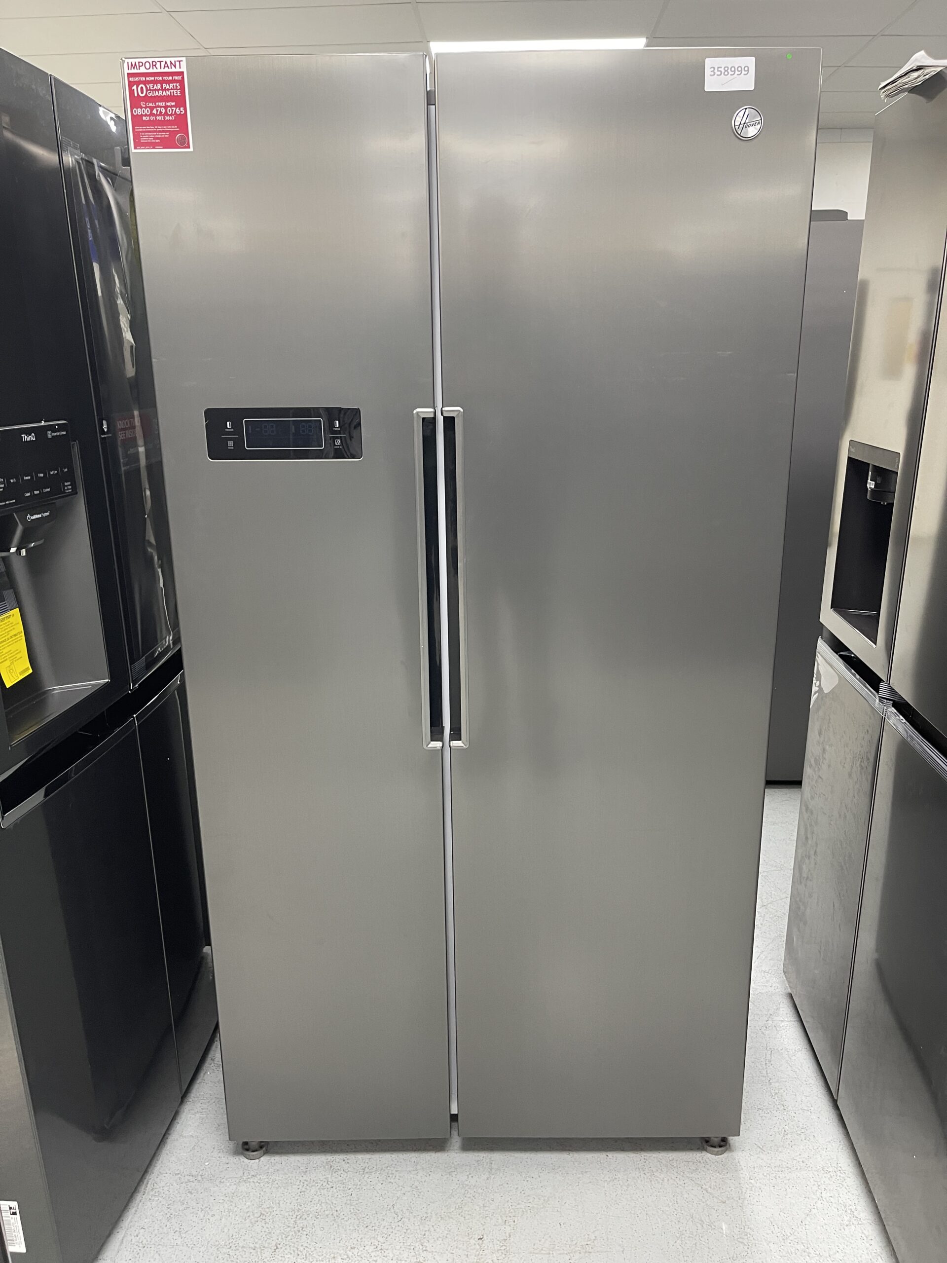 Hoover HHSBSO6174XK Non-Plumbed Frost Free American Fridge Freezer ...