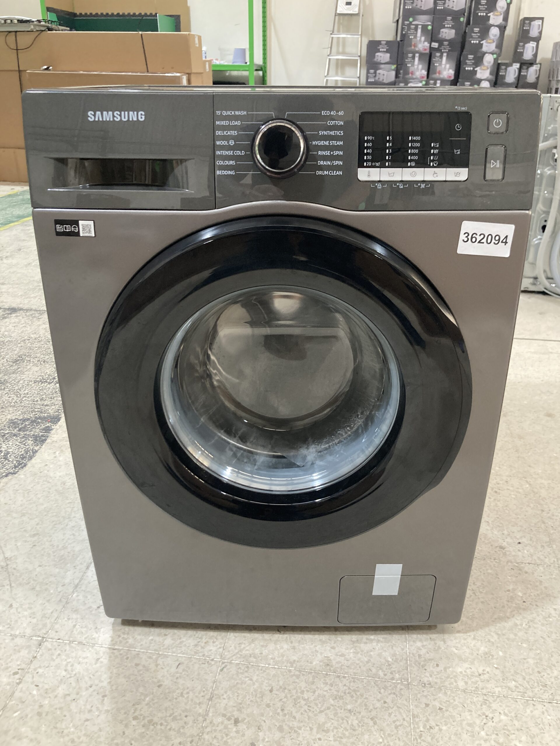 Samsung Series 5 ecobubble™ WW80TA046AX 8Kg Washing Machine with 1400 rpm -  Graphite - B Rated #362094