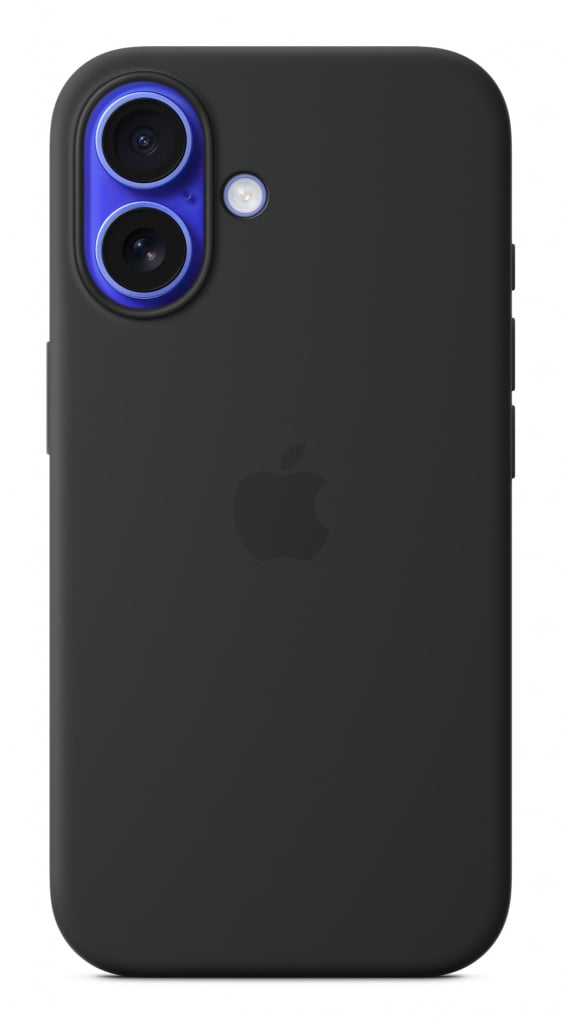 Apple iPhone 16 Silicone Case with MagSafe for iPhone 16 – Black #393489