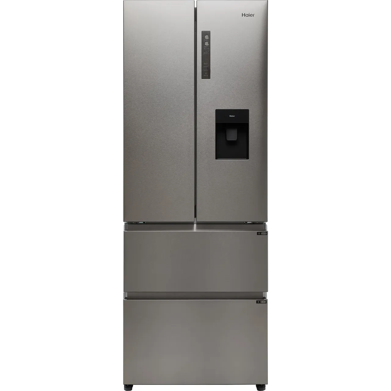 Haier HFR5719EWMP Non-Plumbed Total No Frost American Fridge Freezer – Platinum Inox – E Rated #397423