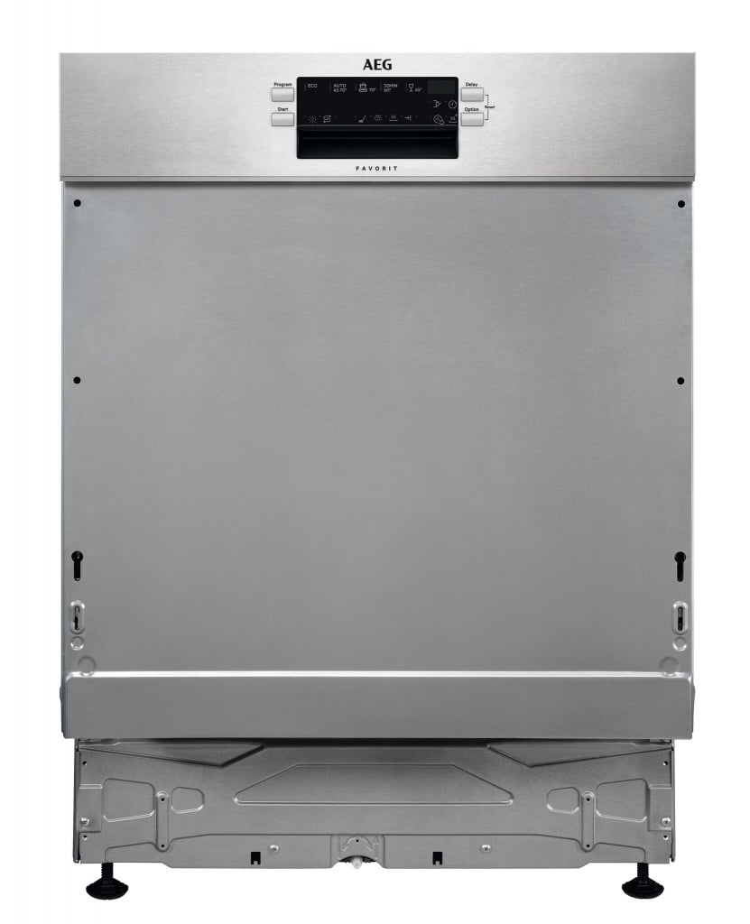 AEG 6000 SatelliteClean® FEE64917ZM Semi Integrated Full Size Dishwasher – Stainless Steel Control Panel with Fixed Door Fixing Kit – C Rated #399388