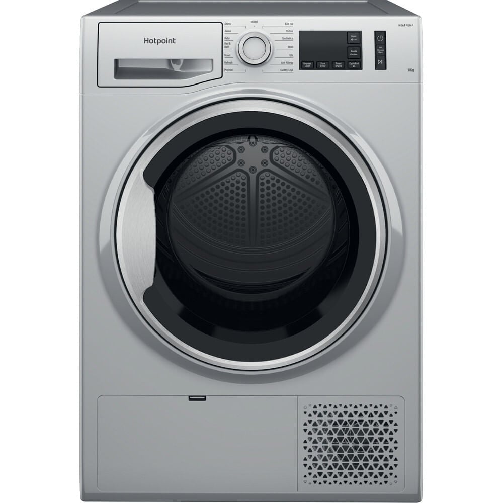Hotpoint Crease Care NTM1182SSKUK 8Kg Heat Pump Tumble Dryer – Silver – A++ Rated #399345