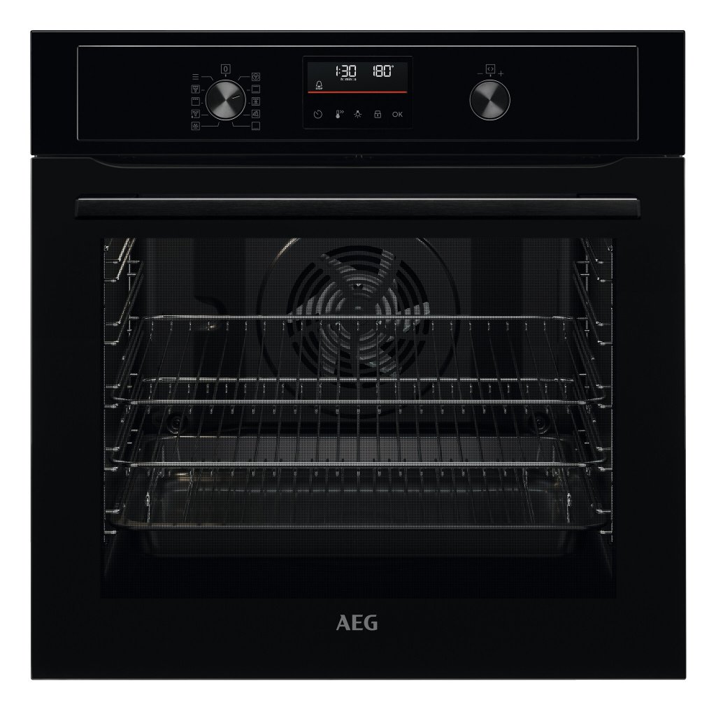 AEG 3000 SurroundCook BPX535061B Built In Electric Single Oven with Pyrolytic Cleaning – Black – A+ Rated #400372