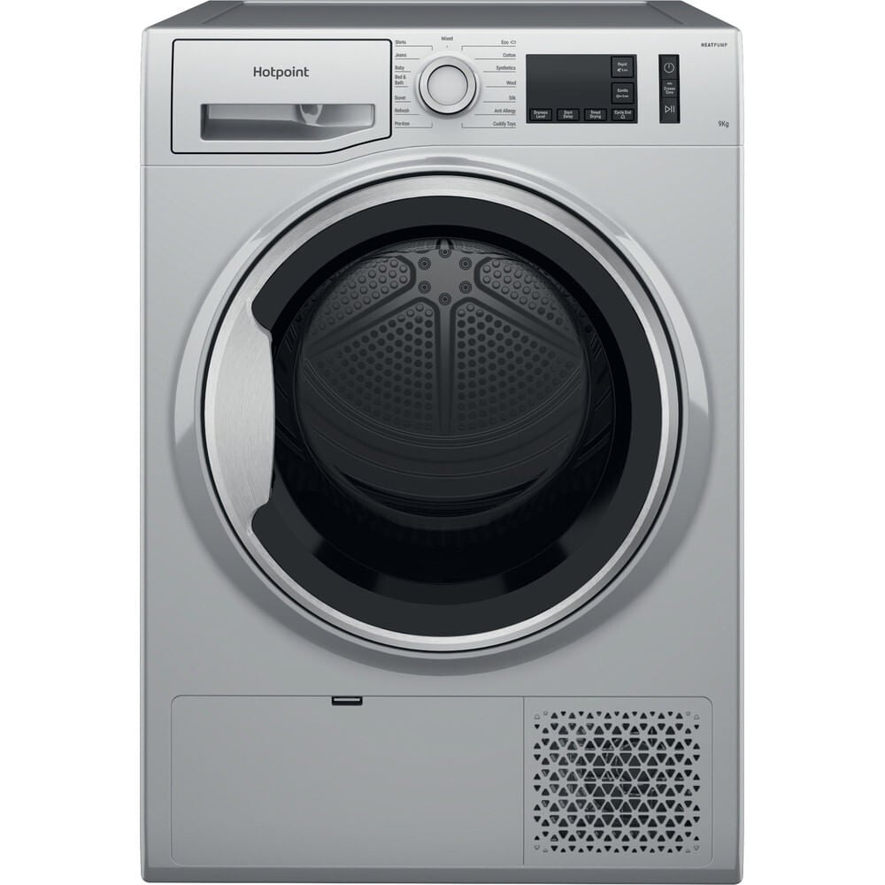 Hotpoint Crease Care NTM1192SSKUK 9Kg Heat Pump Tumble Dryer – Silver – A++ Rated #399333