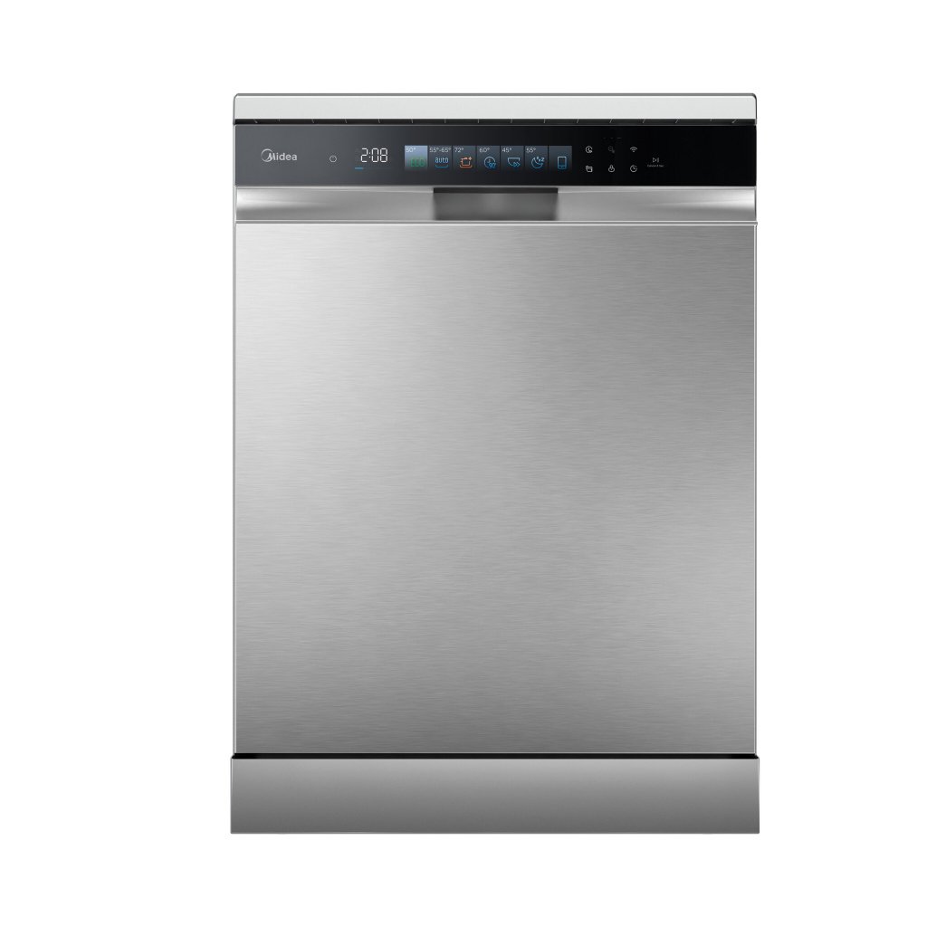 Midea MDWEF1433G(SS)-WG-UK Wifi Connected Full Size Dishwasher – Stainless Steel – B Rated #399015
