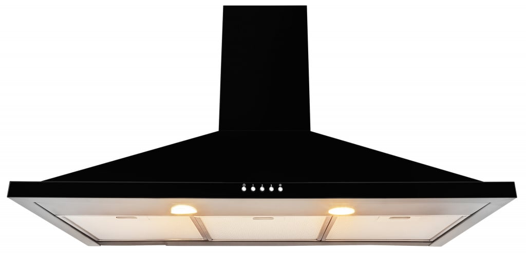 Leisure H92PK 90cm Chimney Cooker Hood – Black #398779
