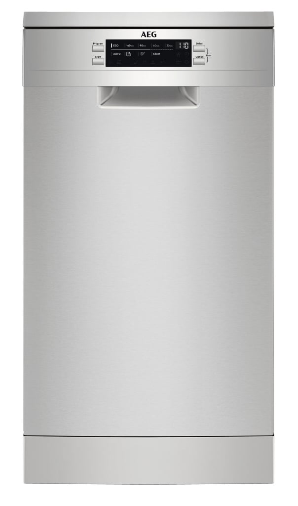 AEG 7000 Glasscare FFB73527ZM Slimline Dishwasher – Grey – D Rated #399058