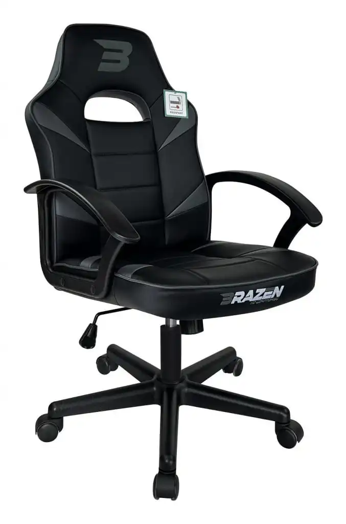 BraZen Valor Mid-Back PC Gaming Chair For PC – Black / Grey #401773