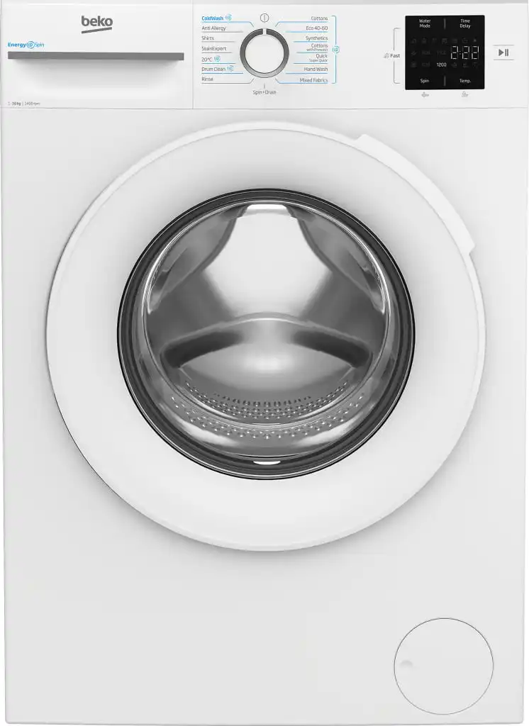 Beko EnergySpin™ B3W31041W 10kg Washing Machine with 1400 rpm – White – A Rated #402049