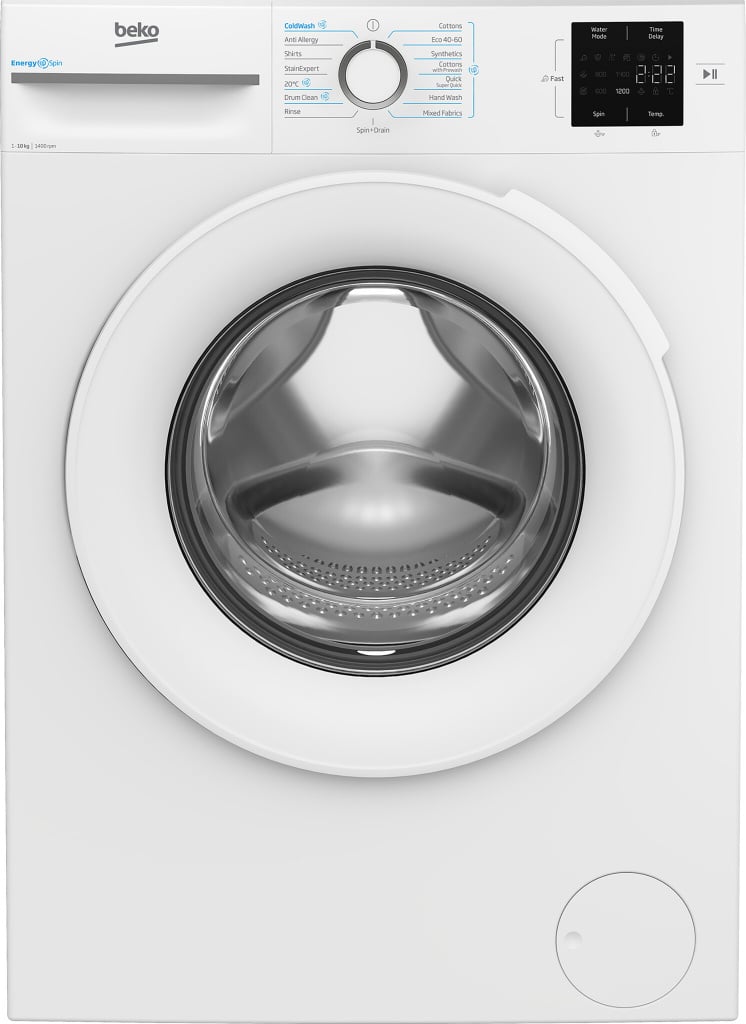 Beko EnergySpin™ B3W31041W 10kg Washing Machine with 1400 rpm – White – A Rated #401799