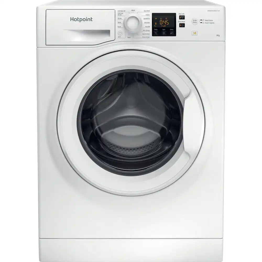 Hotpoint Anti-Stain NSWM 846 W UK 8kg Washing Machine with 1400 rpm – White – A Rated #401642