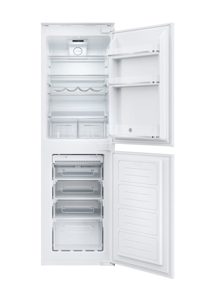 Hoover HOB50N518EVK 177cm 50/50 Integrated Frost Free Fridge Freezer with Sliding Door Hinge – White – E Rated #402010