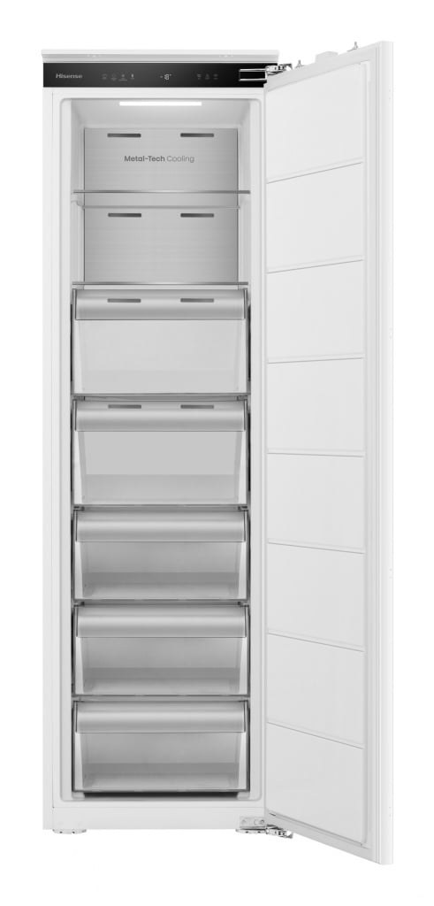 Hisense FT3B213SAWE Integrated 177cm Frost Free Upright Freezer with Fixed Door Hinge Kit – E Rated #402316