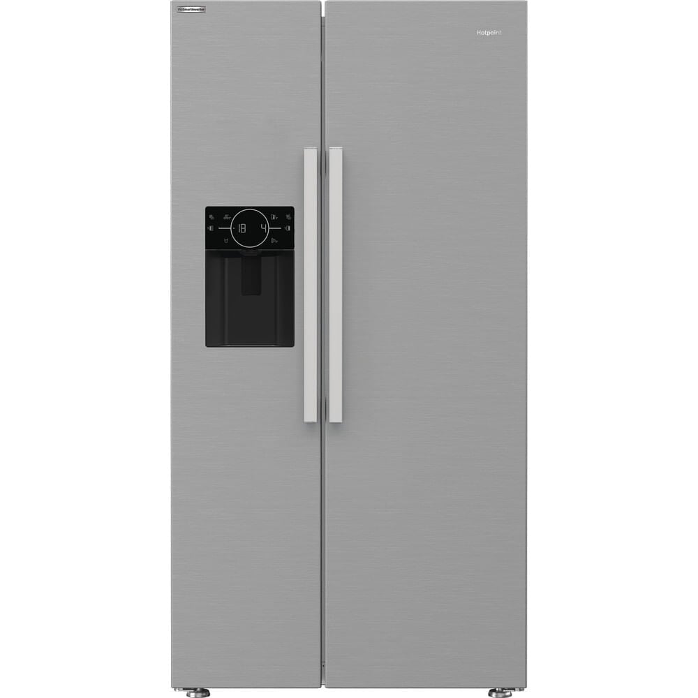 Hotpoint HPG2 6573W XP4UK Plumbed Frost Free American Fridge Freezer – Silver – E Rated #402158