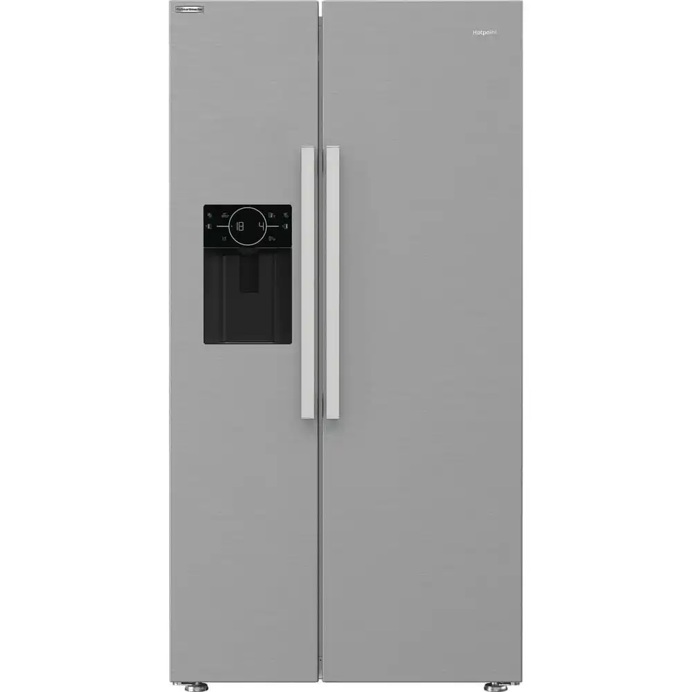 Hotpoint HPG2 6573W XP4UK Plumbed Frost Free American Fridge Freezer – Silver – E Rated #402158