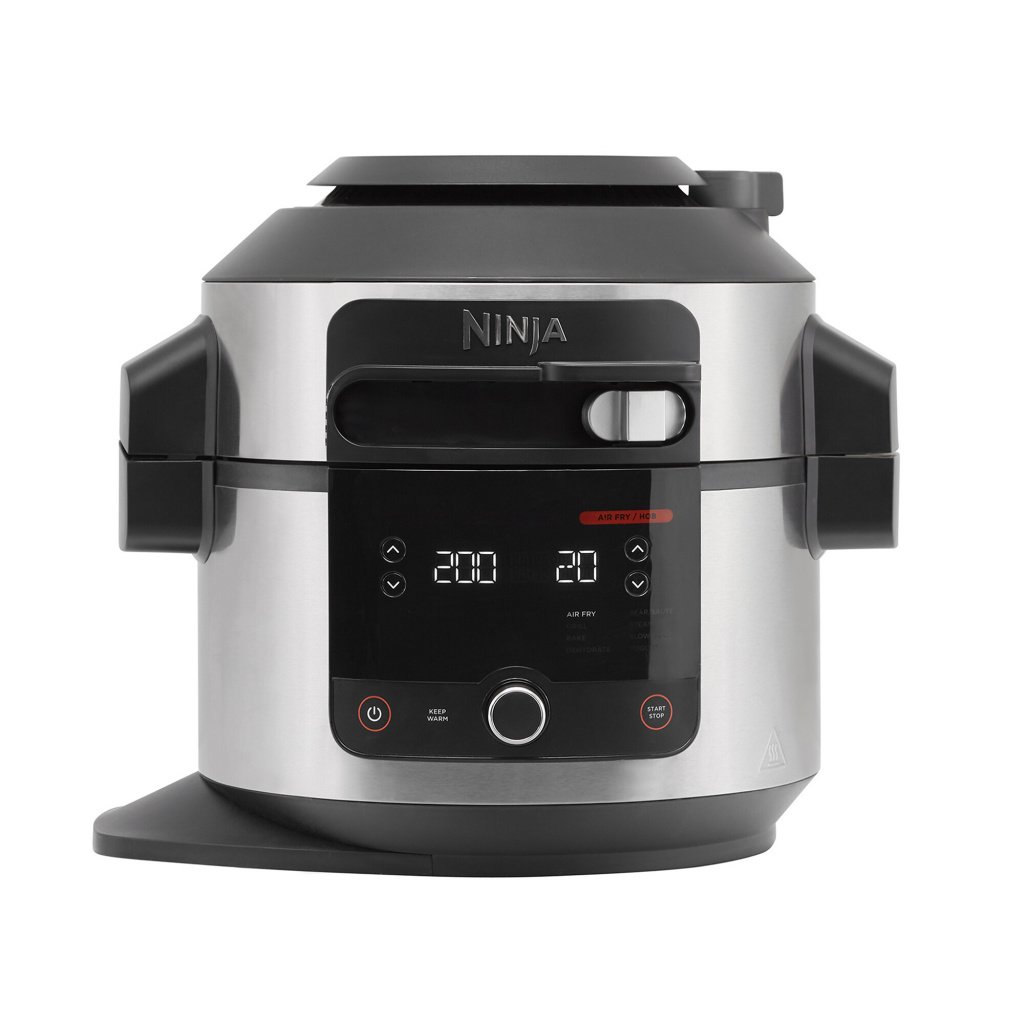 Ninja Foodi 11-in-1 SmartLid OL550UK 6 Litre Multi Cooker With Air Fryer Function – Stainless Steel / Black #401098