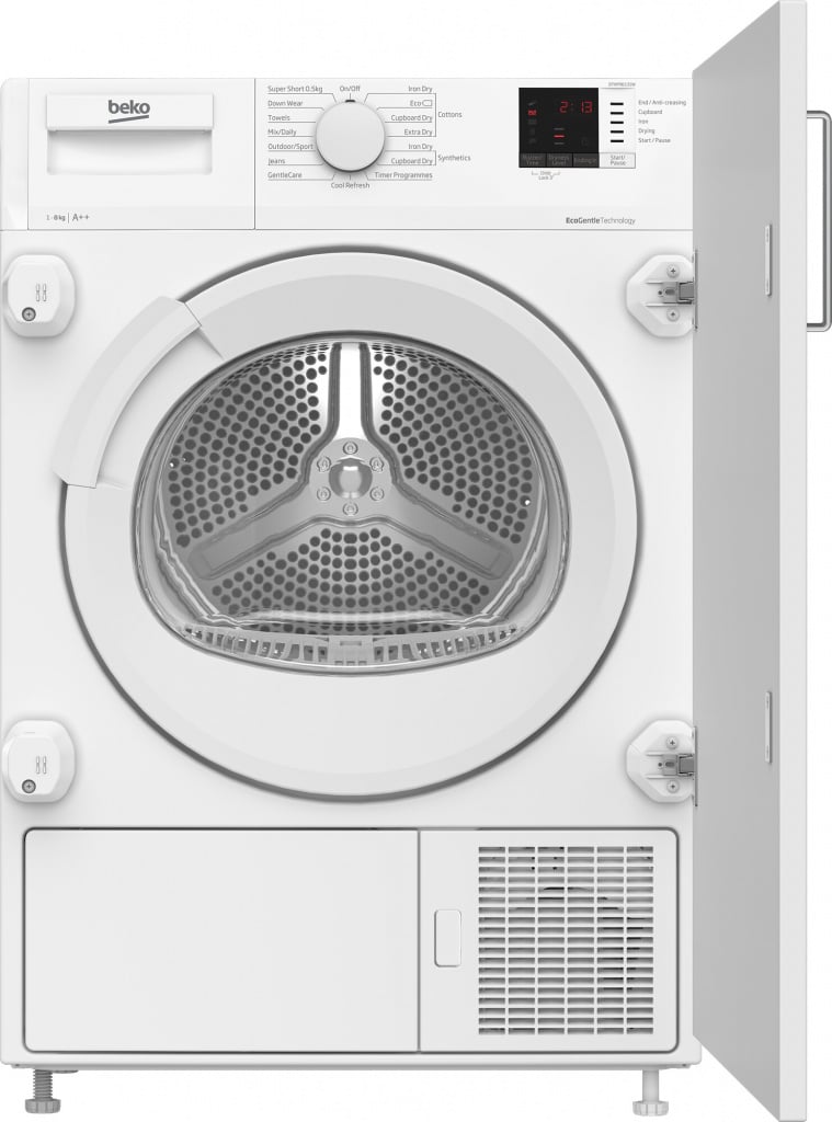 Beko DTIKP81131W 8Kg Integrated Heat Pump Tumble Dryer – White – A++ Rated #405832