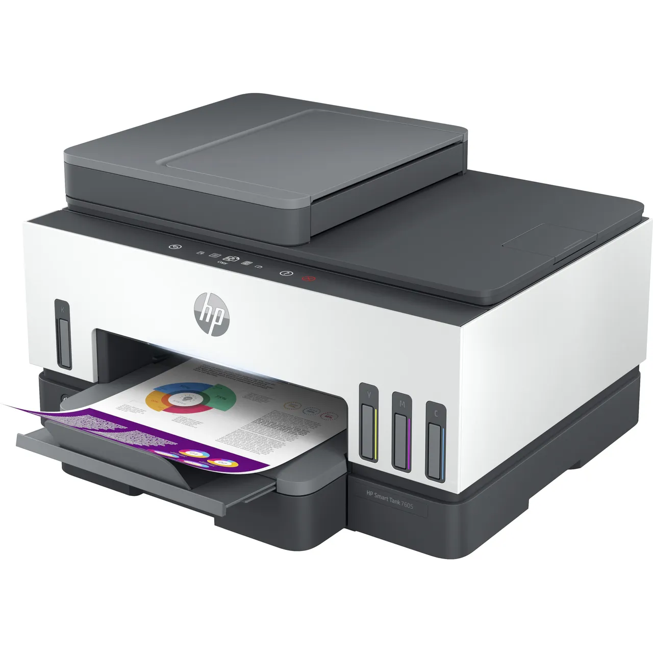 HP Smart Tank 7605 Wireless Inkjet Printer Up to 3 years of Ink Included – Grey #404353