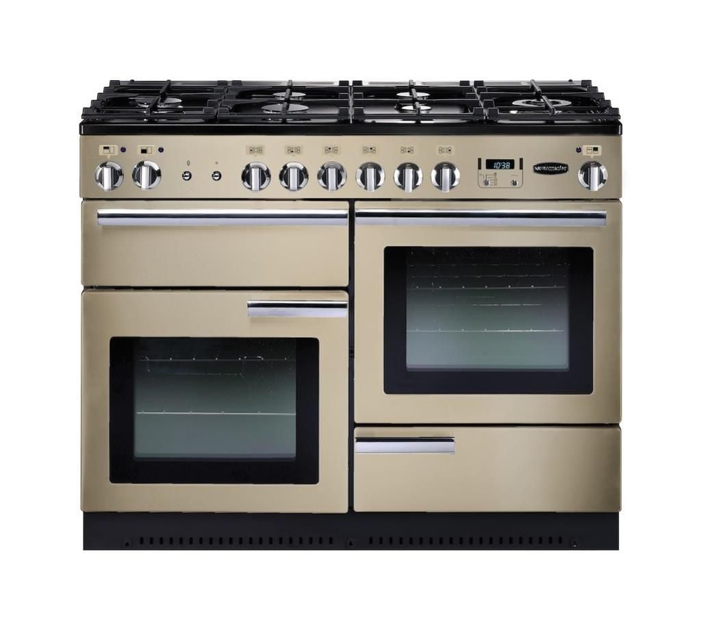 Rangemaster Professional Plus PROP110DFFCR/C 110cm wide Dual Fuel Range Cooker with Gas Hob – Cream / Chrome – A/A Rated #404062