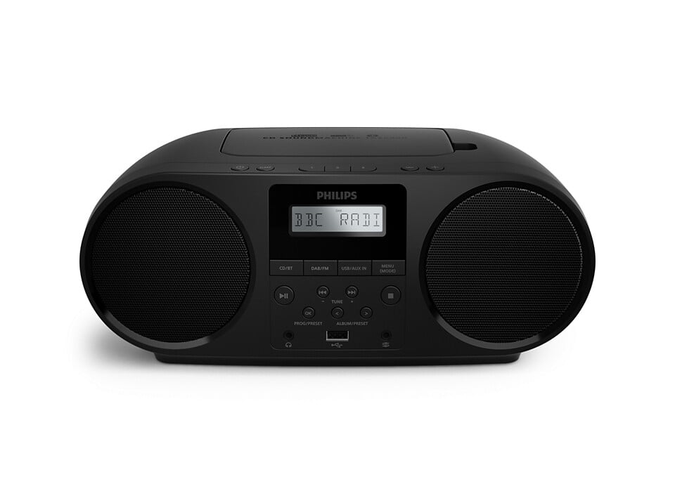 Philips CD Soundmachine TAZ6000/10 Digital Radio with Tuner – Black #404315