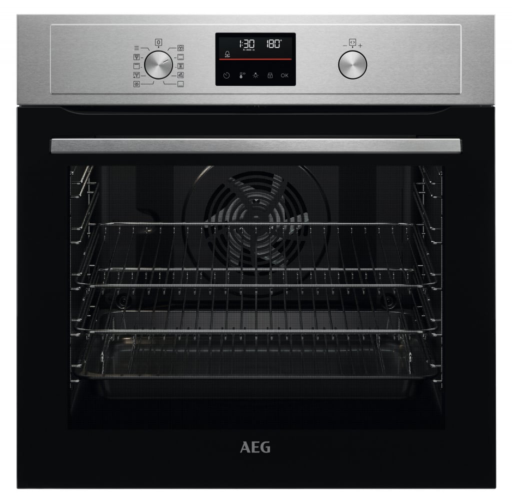 AEG 3000 SurroundCook BPX535061M Built In Electric Single Oven with Pyrolytic Cleaning – Stainless Steel – A+ Rated #405389