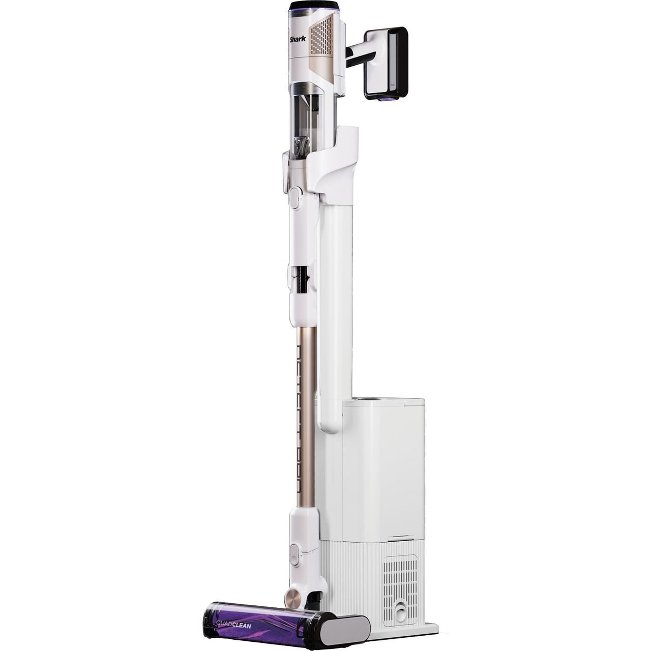 Shark Detect Pro Cordless Pet Auto-Empty System Cordless Vacuum Cleaner with up to 60 Minutes Run Time – White / Brass – IW3611UKT #402980