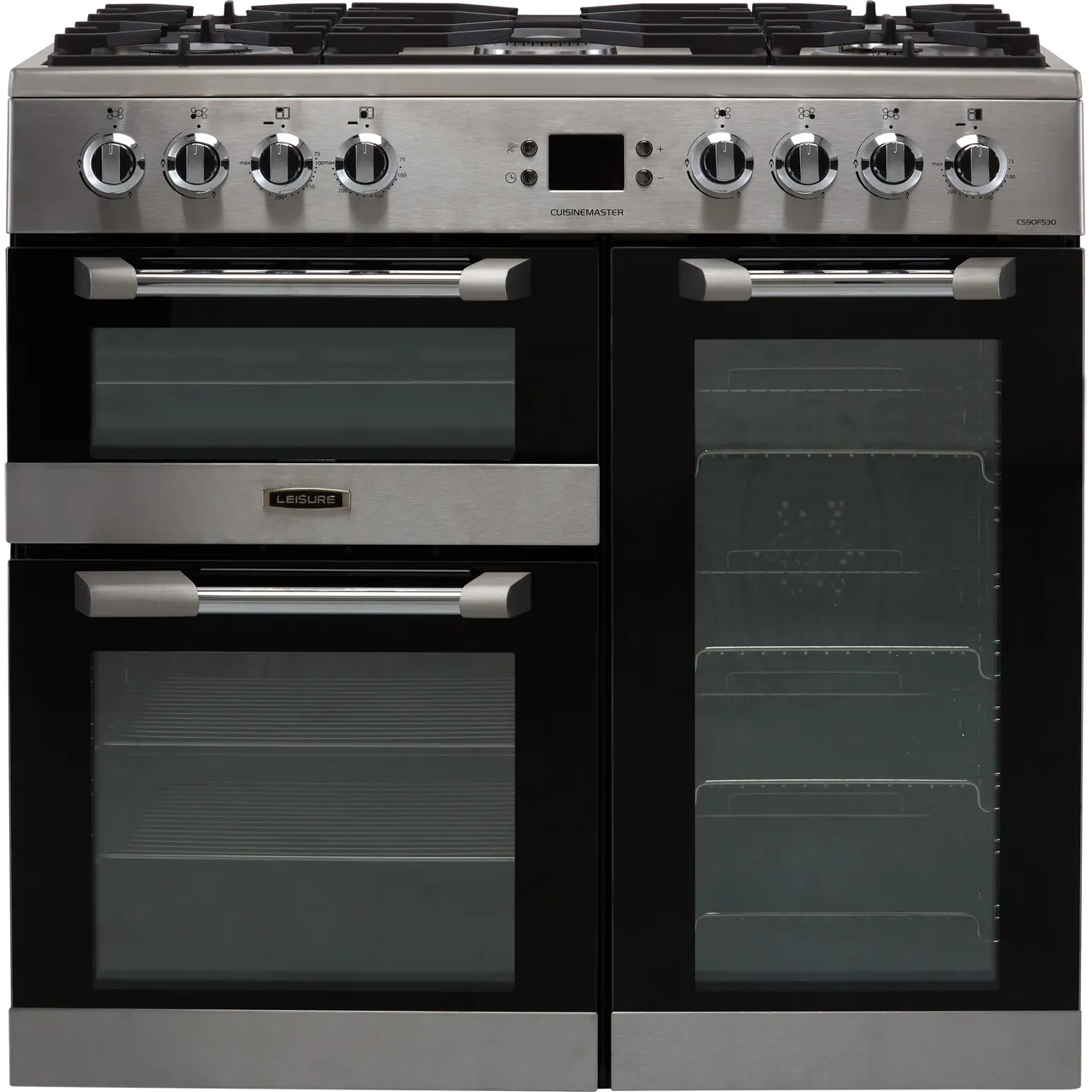 Leisure Cuisinemaster CS90F530X 90cm wide Dual Fuel Range Cooker with Gas Hob – Stainless Steel – A/A/A Rated #403760