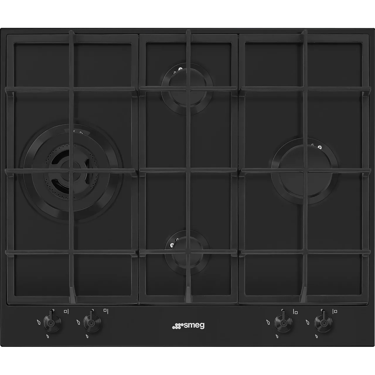 Smeg Classic PX364LMB 60cm Gas Hob – Matt Black #403682