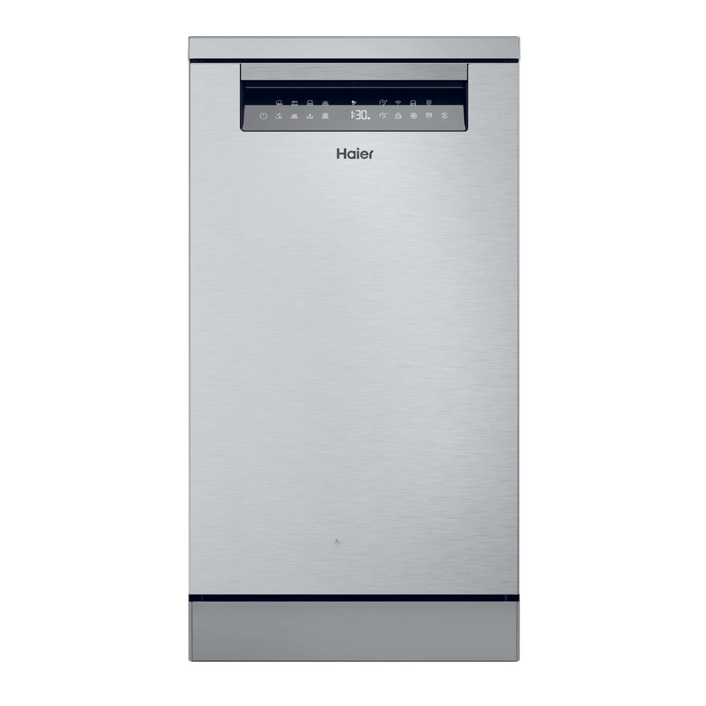 Haier I-Pro Shine Series 5 XF1C3TB1FX-80 Wifi Connected Slimline Dishwasher – Silver – C Rated #395972