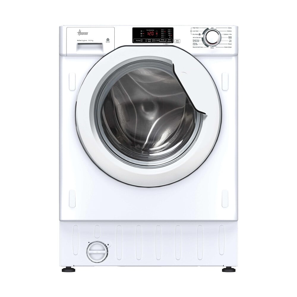 Hoover HBD 485D14/1-80 Integrated 8Kg / 5Kg Washer Dryer with 1400 rpm – White – E Rated [Wash&Dry], B Rated [Wash Only] #405804