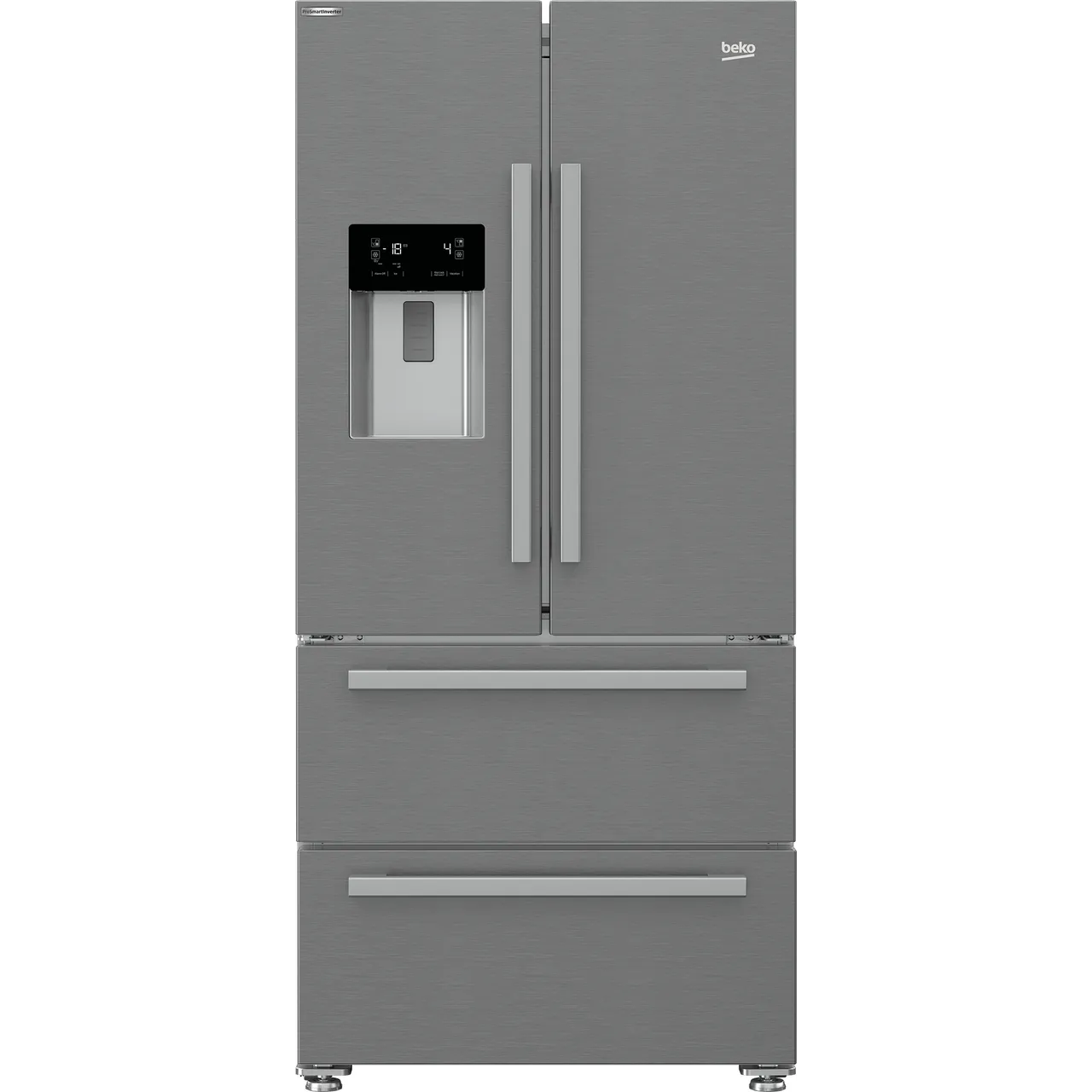 Beko HarvestFresh™ GNE460520DVPX Frost Free Multi-door American Fridge Freezer – Stainless Steel Effect – E Rated #405566