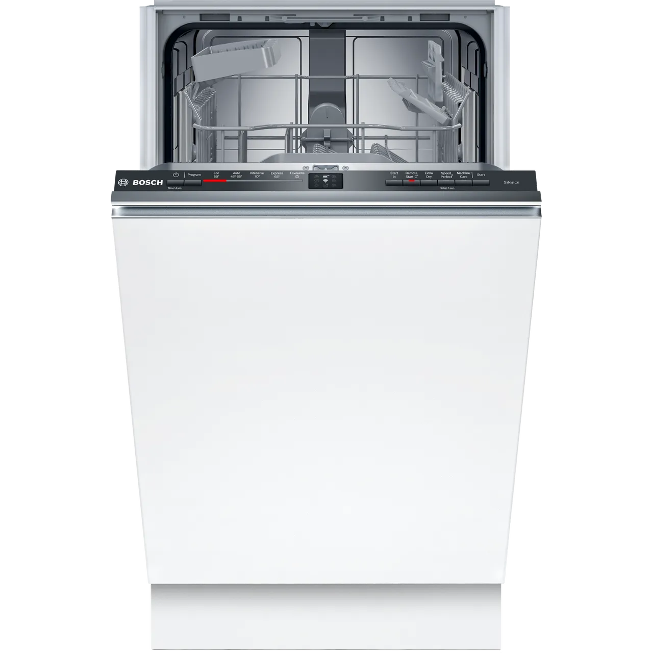 Bosch Series 2 SPV2HKX42G Wifi Connected Fully Integrated Slimline Dishwasher – Black Control Panel with Fixed Door Hinge Kit – E Rated #405505