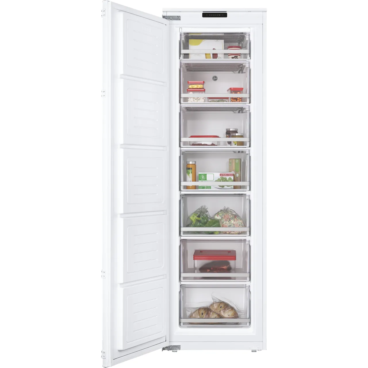 Hoover HOUS518EWK Integrated 177cm Upright Freezer with Sliding Door Hinge Kit – E Rated #405766