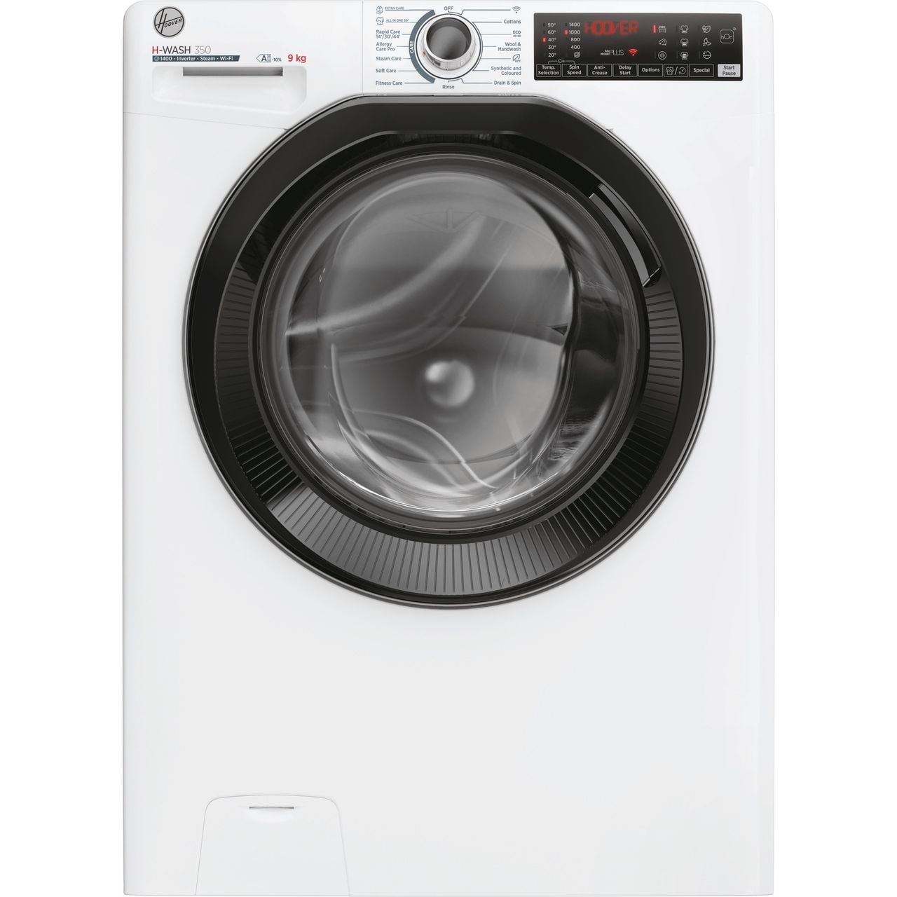Hoover H-WASH 350 H3WPS496TAMB6-80 9kg WiFi Connected Washing Machine with 1400 rpm – White – A Rated #406091