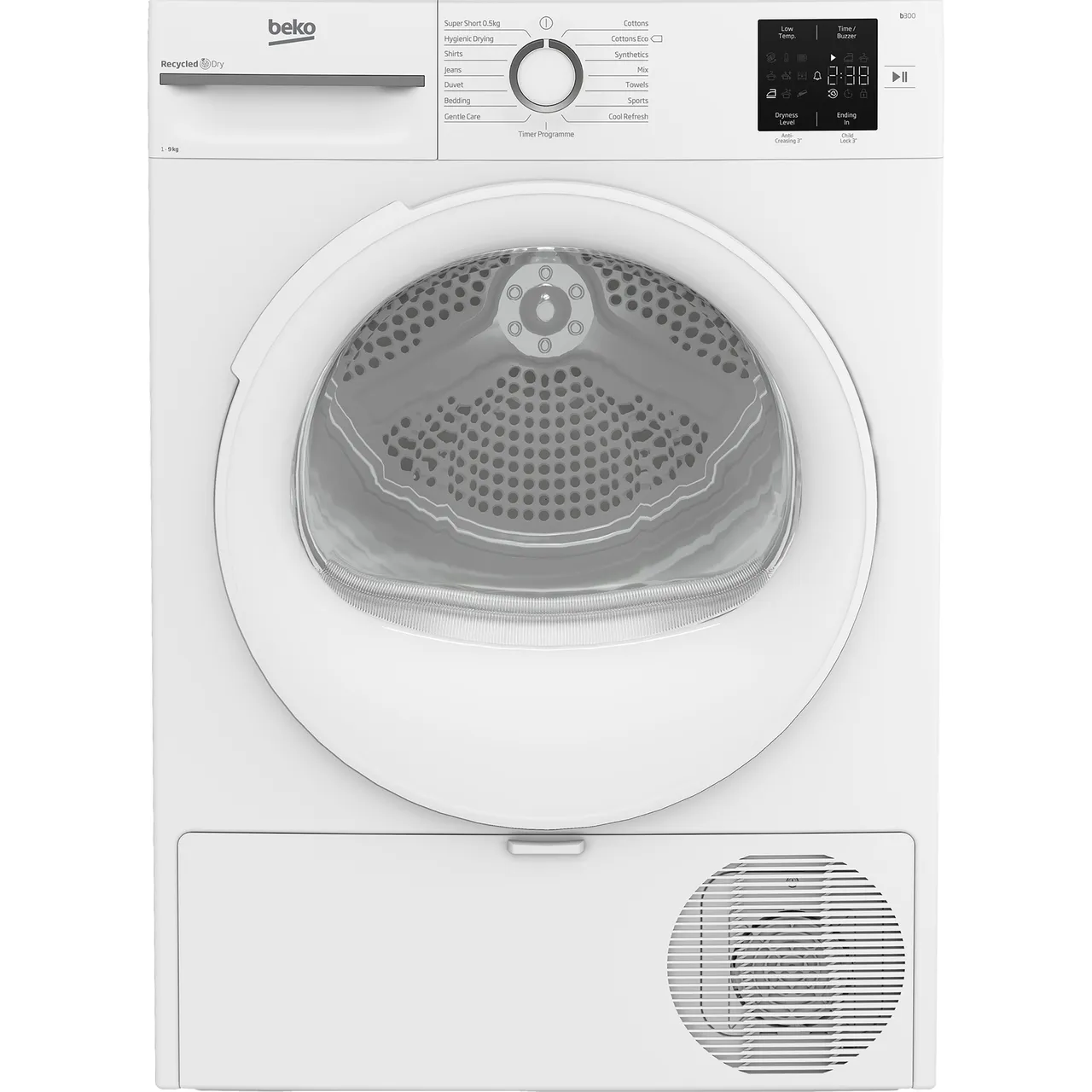 Beko b300 BM3T3922W 9Kg Heat Pump Tumble Dryer – White – A+ Rated #406492