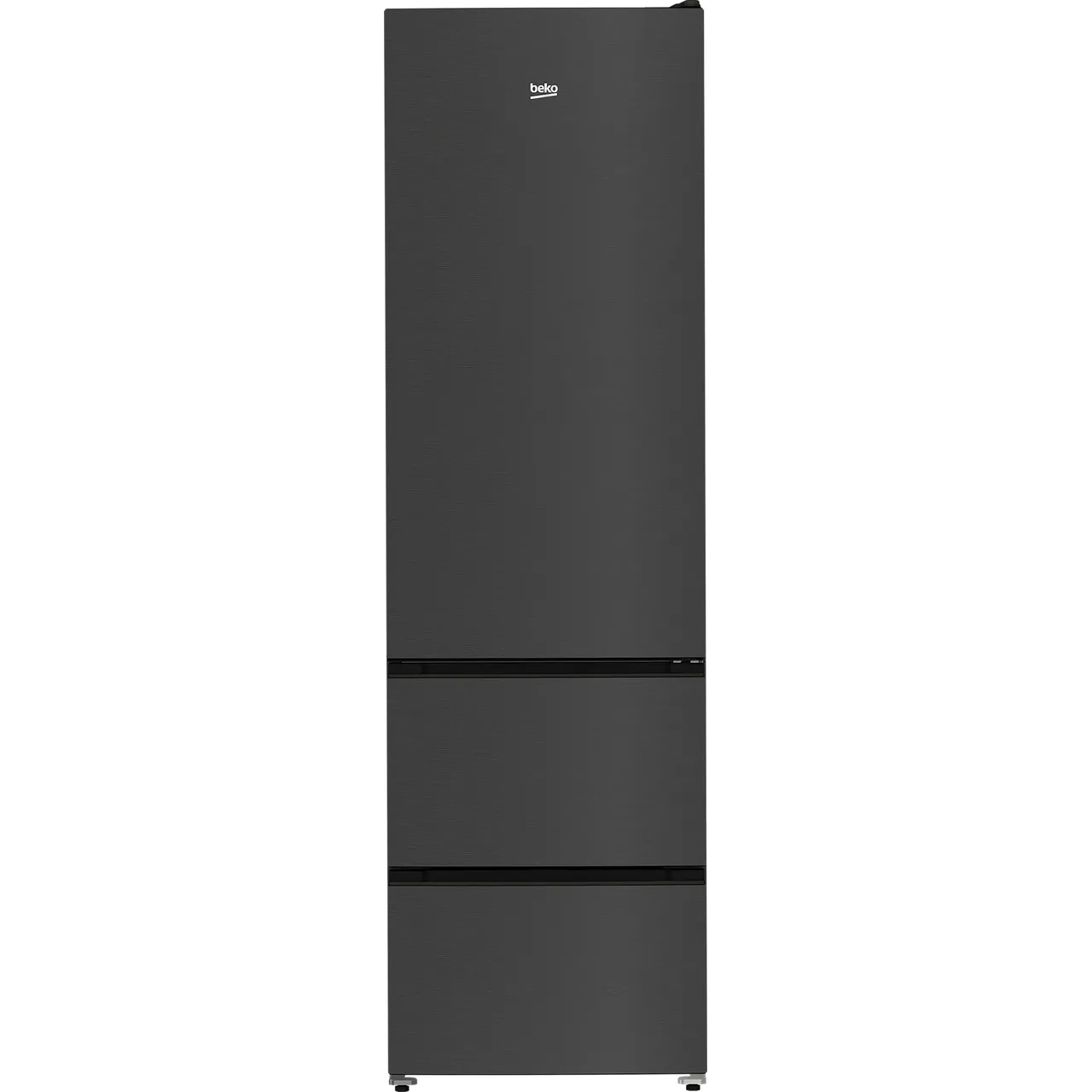 Beko AeroFlow™ HarvestFresh™ GNE4603VPZ 204cm 60/40 Fridge Freezer – Black Steel – E Rated #405501
