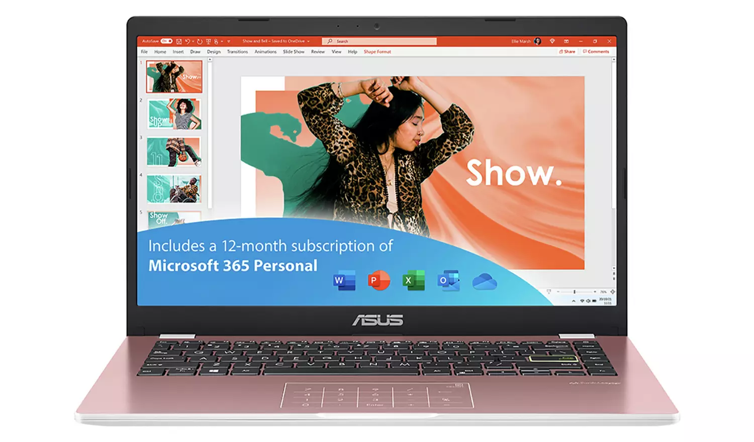 ASUS E410 14in 4GB 128GB Laptop – Pink #405148