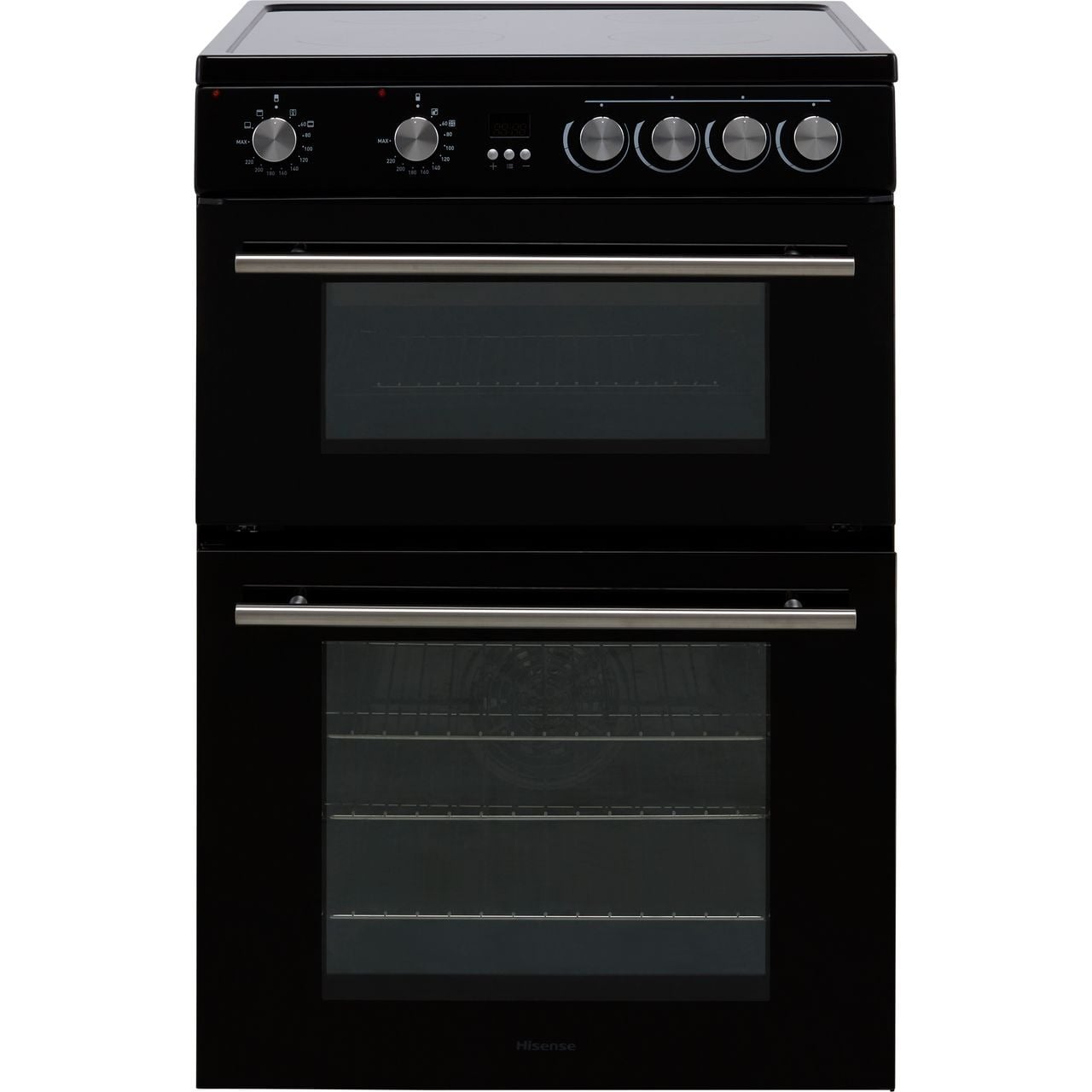 Hisense HDE3211BBUK Double Oven Electric Cooker with Ceramic Hob – Black – A+/A Rated #406081