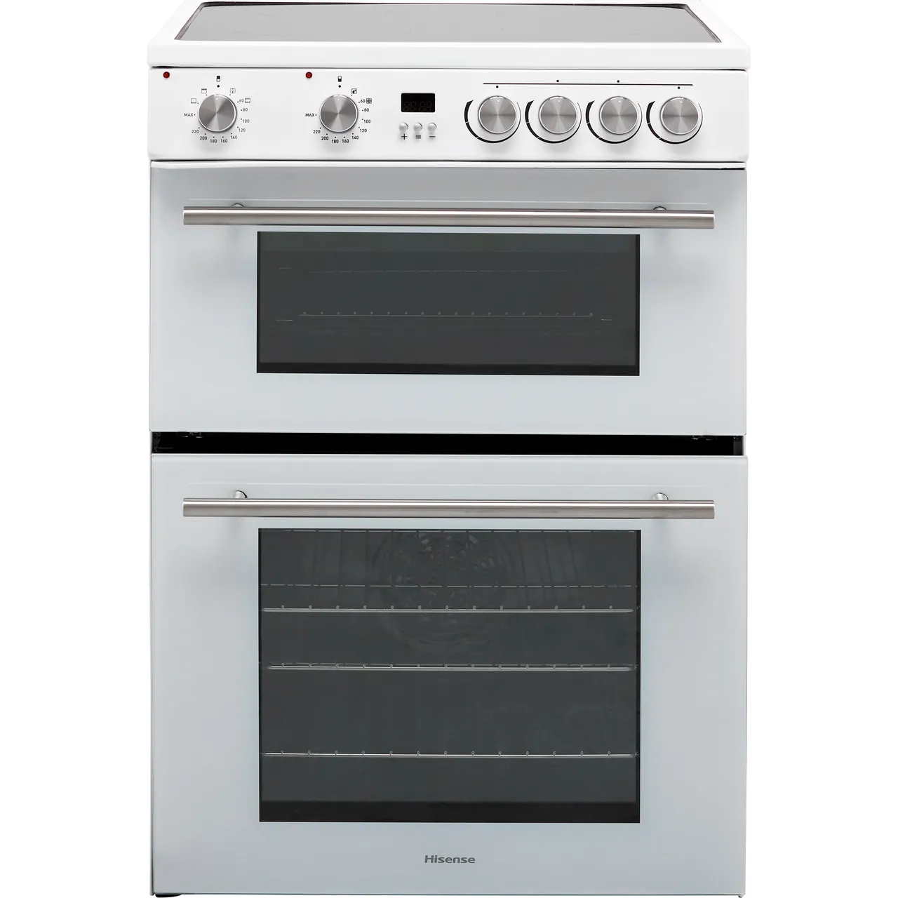 Hisense HDE3211BWUK Double Oven Electric Cooker with Ceramic Hob – White – A+/A Rated #405830