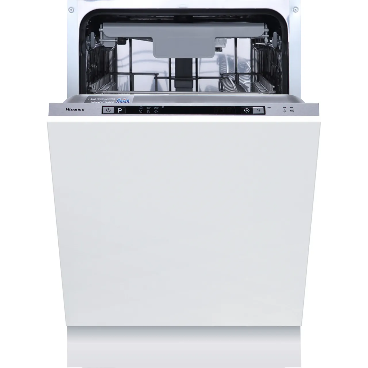 Hisense HV523E15UK Fully Integrated Slimline Dishwasher – Silver Control Panel with Fixed Door Hinge Kit – E Rated #405517