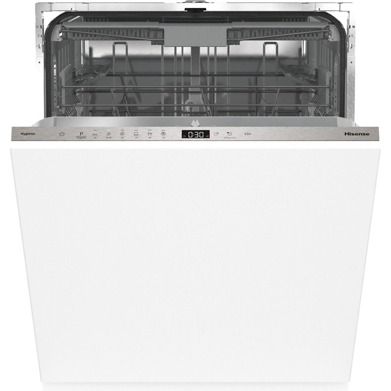 Hisense HV643D90UK Fully Integrated Full Size Dishwasher – Stainless Steel Control Panel with Fixed Door Hinge Kit – D Rated #404894