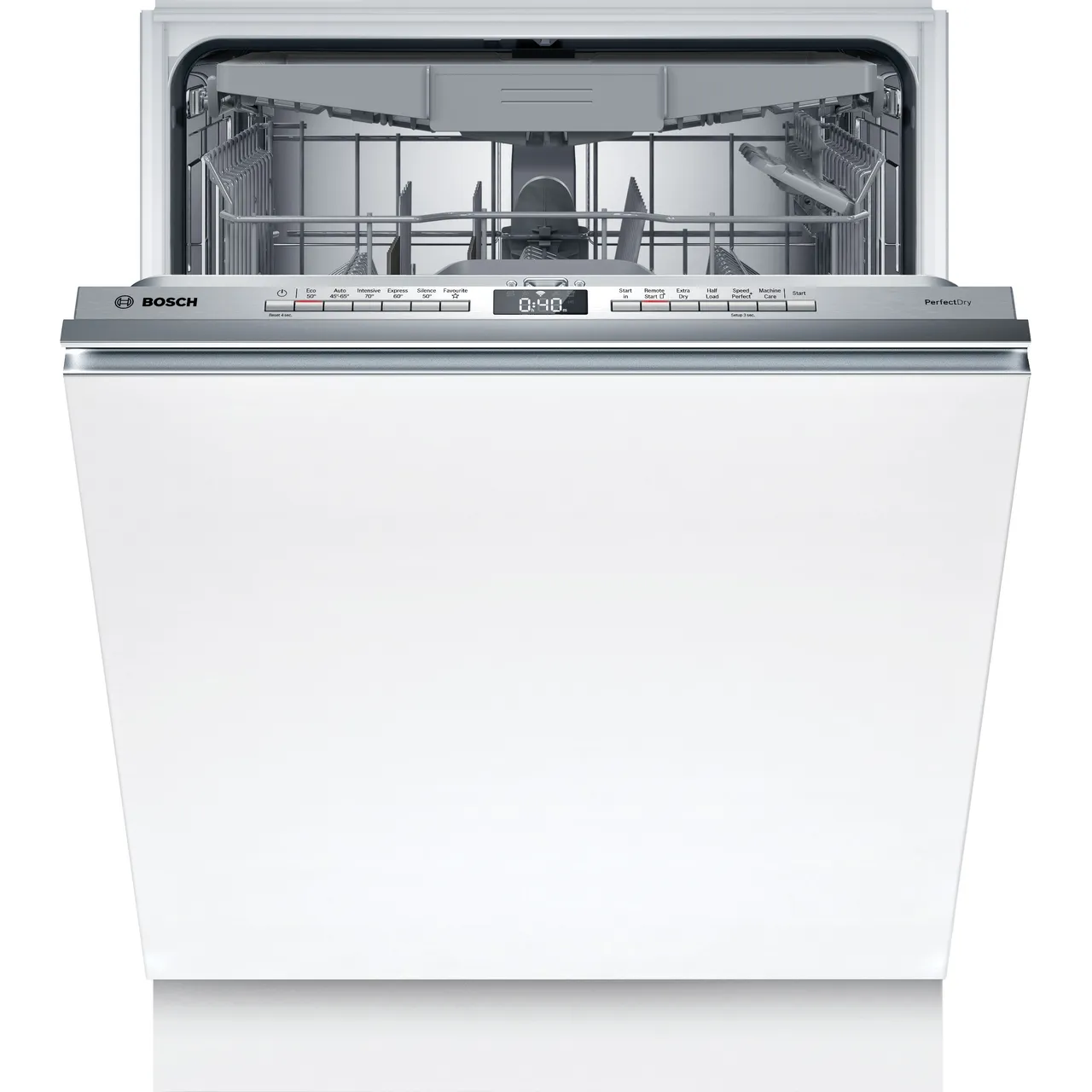 Bosch Series 6 SMV6ZCX10G Wifi Connected Fully Integrated Full Size Dishwasher – Stainless Steel Control Panel with Fixed Door Hinge Kit – B Rated #406033