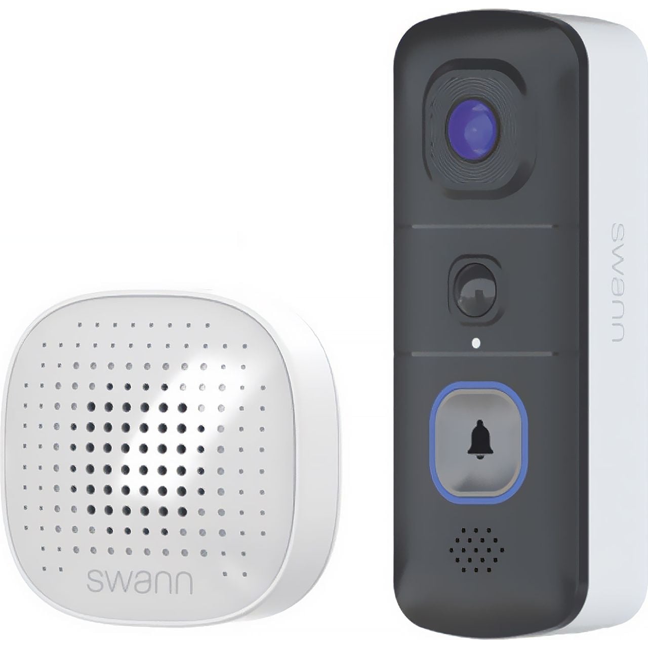 Swann EVO Wireless Video Doorbell Smart Doorbell – Includes Chime Black #404527