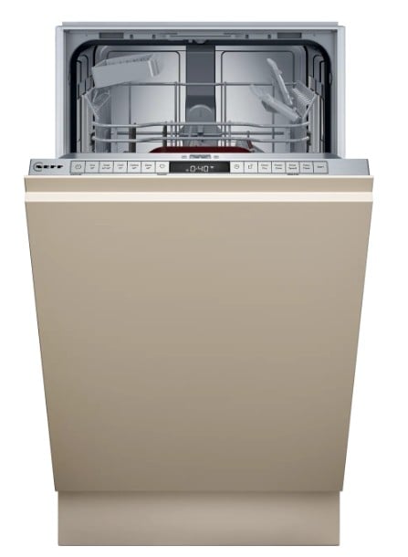 NEFF N50 S875HKX21G Wifi Connected Fully Integrated Slimline Dishwasher – Stainless Steel Control Panel with Sliding Door Hinge Kit – E Rated #404757