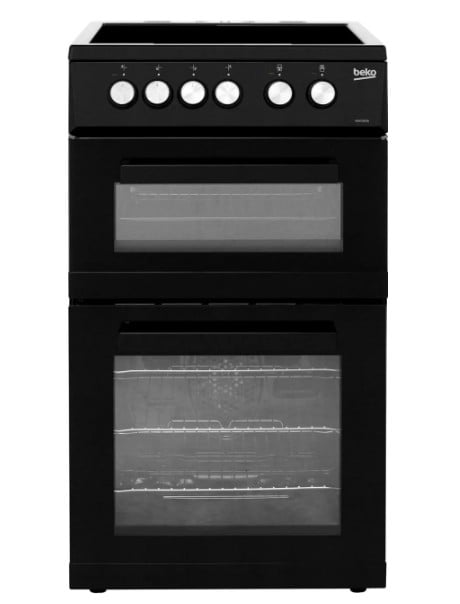 Beko KDVC563AK 50cm Wide Double Oven Electric Cooker with Ceramic Hob – Black – A/A Rated #405348