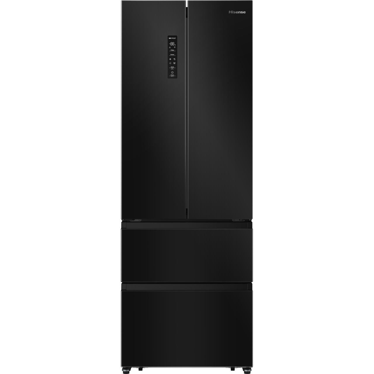 Hisense PureFlat Slim RF632N4AFC1 Total No Frost American Fridge Freezer – Black / Stainless Steel – C Rated #404542