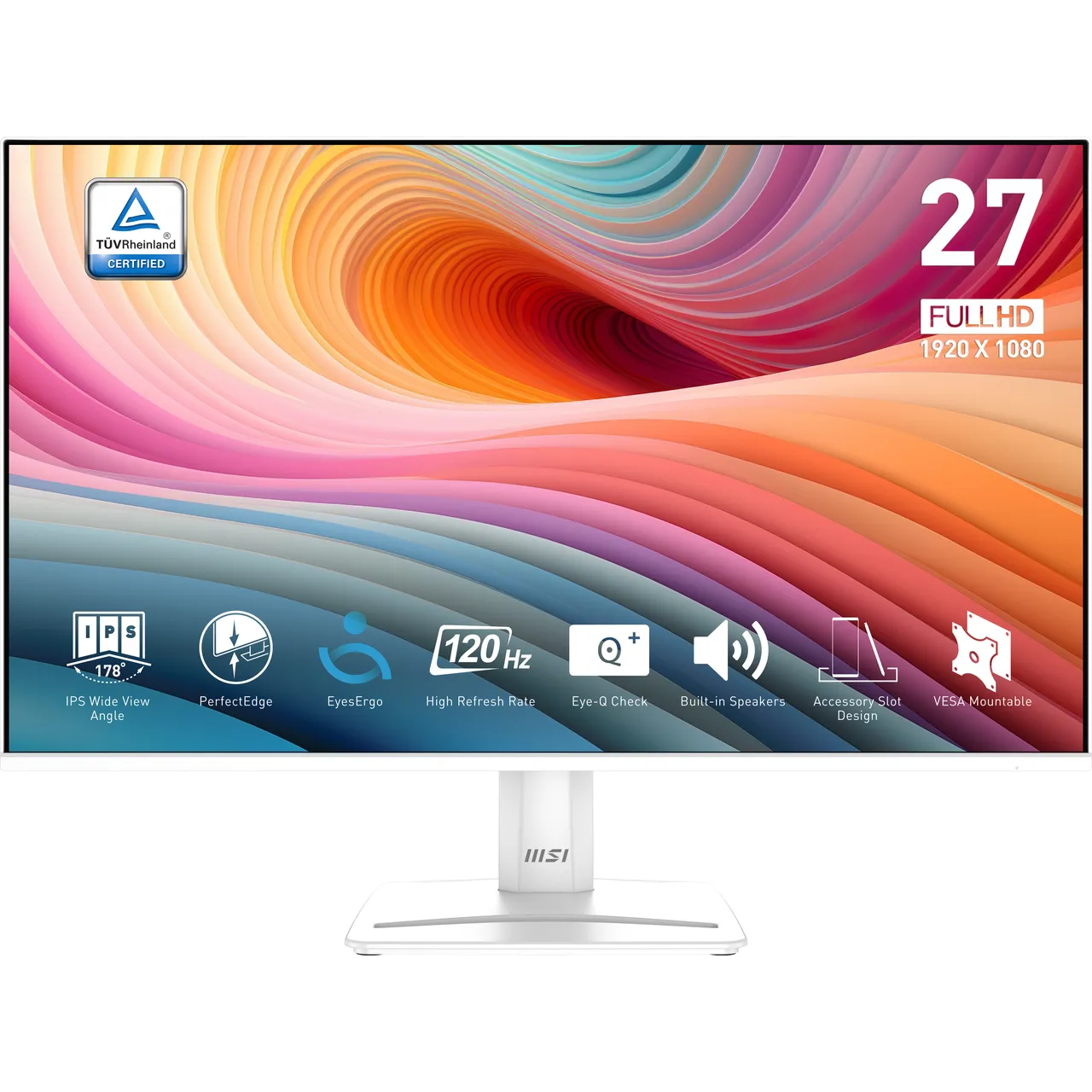 MSI Pro MP275W E2 27″ Full HD 120Hz Monitor – White #405239