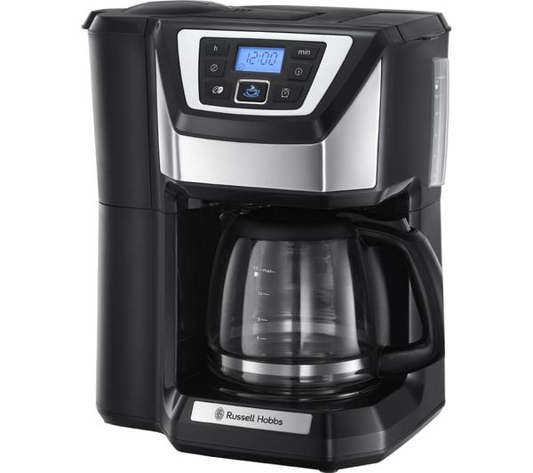 RUSSELL HOBBS Chester 22000 Grind & Brew Filter Coffee Machine – Black & Silver #405231